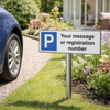 Custom Parking Verge Sign with Post – 450mm x 150mm – Durable Aluminium – Outdoor Use