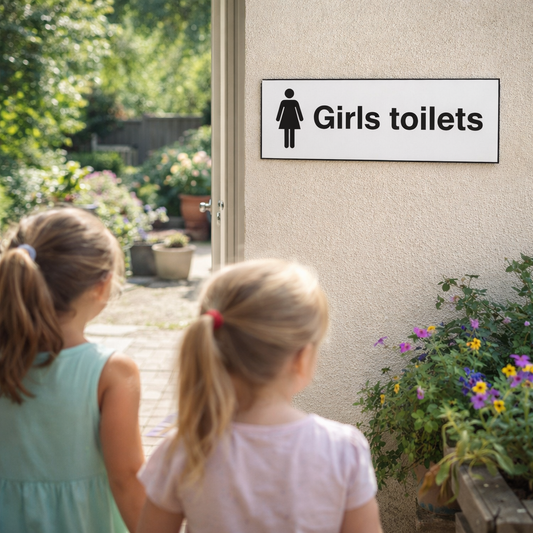 Girls Toilet Signs – 1mm Rigid Plastic – Indoor & Outdoor Use