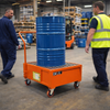 Heavy Duty Bunded Drum Trolley – 860mm x 860mm x 1170mm – Carbon Steel – Industrial Use