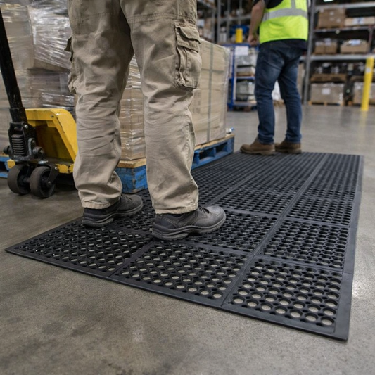 Fatigue Step Nitrile Matting – Black – Slip Resistant & Durable – Industrial Use