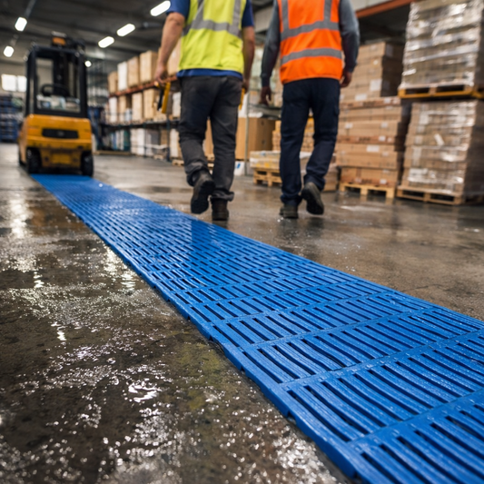 Anti-Slip Safety Duckboard Matting – 7 Colours – Polyethylene – Wet Areas