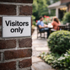 Visitors Only Sign – 1mm Rigid Plastic – Indoor/Outdoor