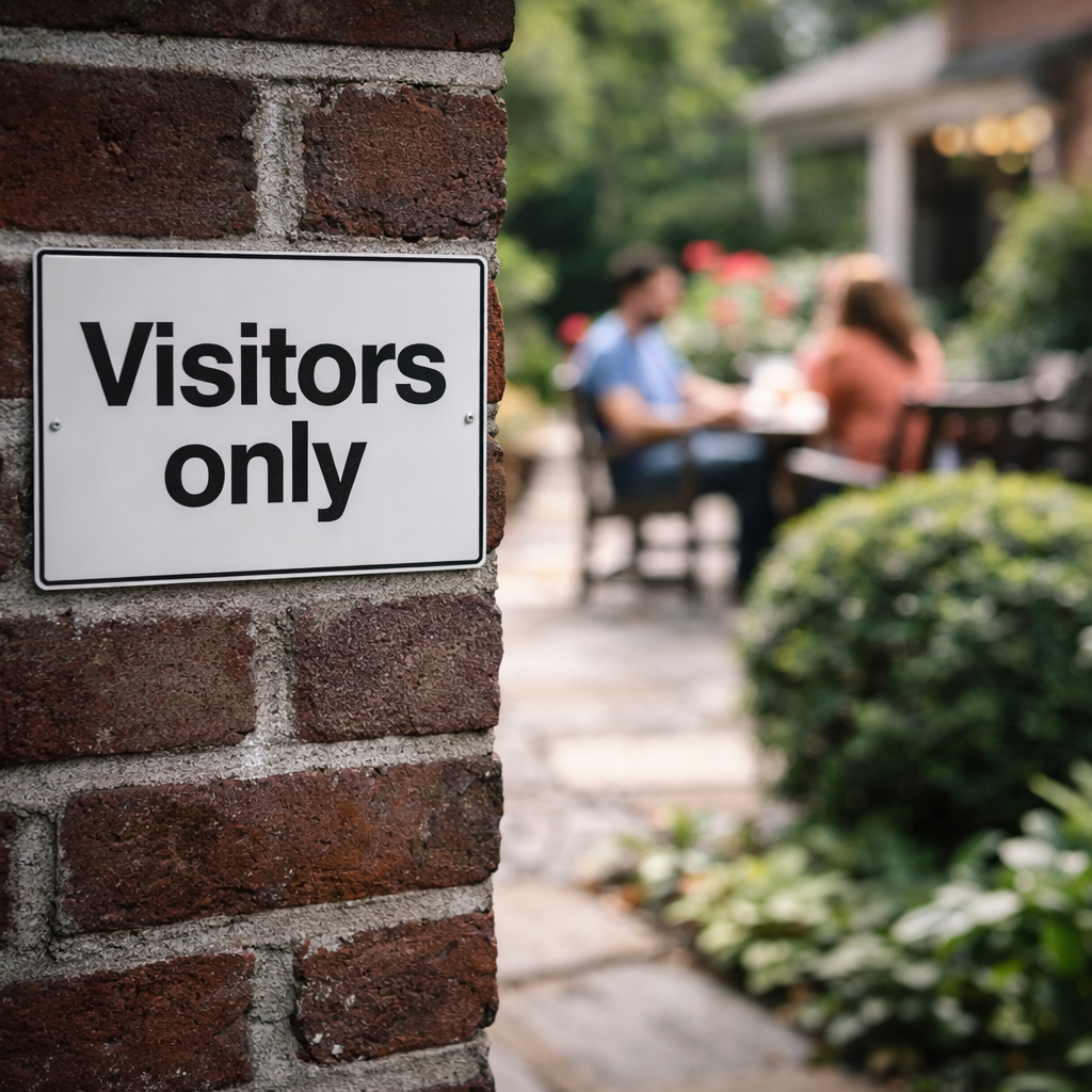 Visitors Only Sign – 1mm Rigid Plastic – Indoor/Outdoor