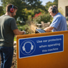 Use Ear Protectors When Operating Machine Safety Sign – 1mm Rigid Plastic – Indoor/Outdoor