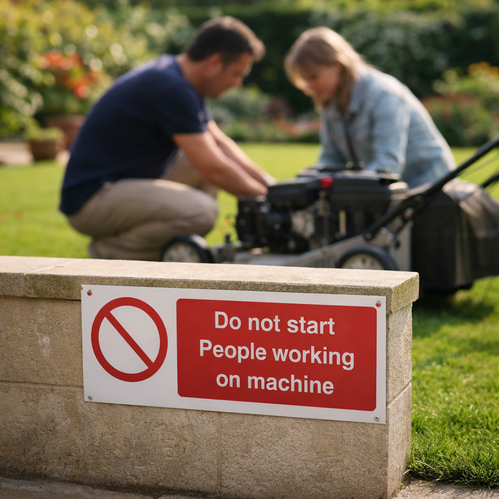 Do Not Start People Working on Machine Safety Signs – 1mm Rigid Plastic – Indoor/Outdoor Use