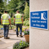 Safety Footwear Sign – Rigid Plastic & Vinyl – Indoor & Outdoor Use