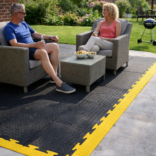 Interlocking Floor Tiles – 50cm x 50cm – Non-Slip PVC – Indoor/Outdoor