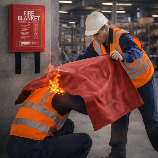 Fire Blanket – 1.2m x 1.2m – Rigid PVC Case – Domestic & Commercial Use