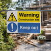 Construction Site Safety Signs – Rigid Plastic & Vinyl – Indoor/Outdoor Use