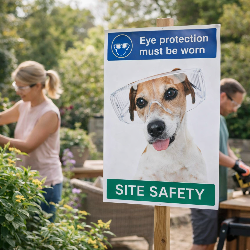 Eye Protection Safety Poster – 420mm x 594mm – Synthetic Paper – Indoor/Outdoor Use