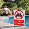 No Swimming Safety Signs – Rigid Plastic – Indoor/Outdoor Use