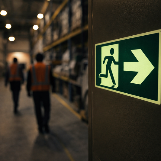 Photoluminescent Wayfinding Markers – Self Adhesive Vinyl – Indoor Use