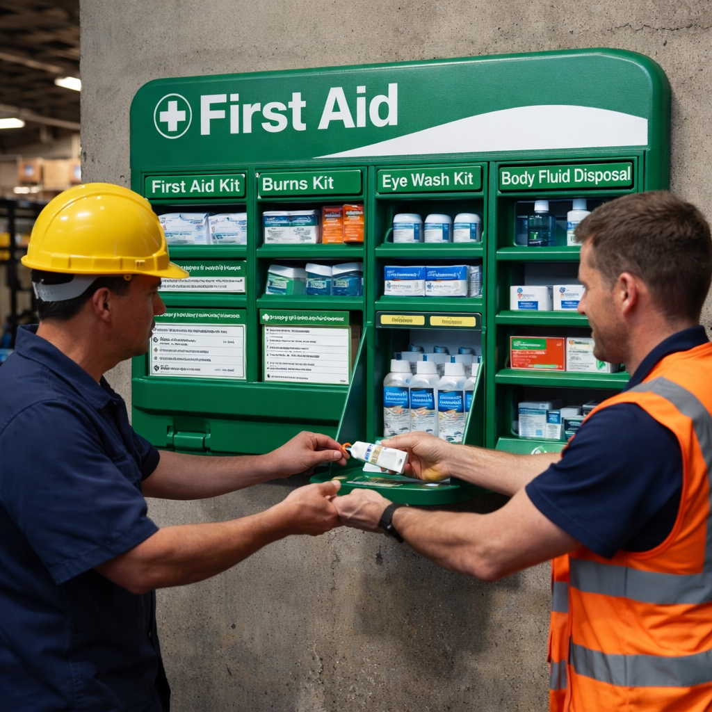 First Aid Station – 1200mm x 680mm – Durable Plastic – Workplace Safety