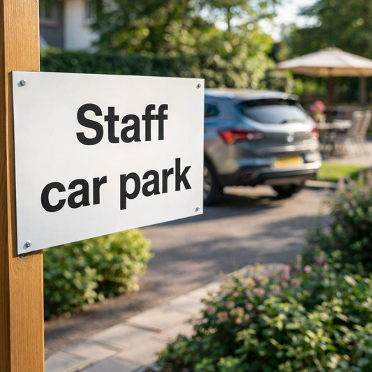 Staff Car Park Sign – 1mm Rigid Plastic – Indoor/Outdoor Use