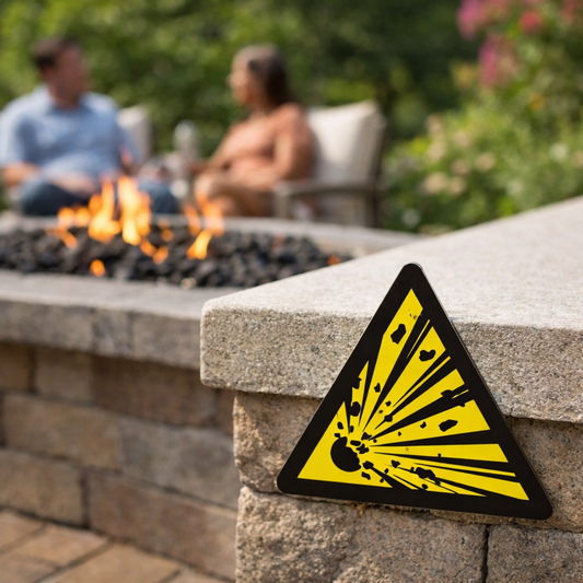 Explosive Warning Sign – 1mm Rigid Plastic – Indoor/Outdoor Use