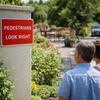 Pedestrian Safety Sign – 1mm Rigid Plastic or Aluminium – Indoor/Outdoor Use