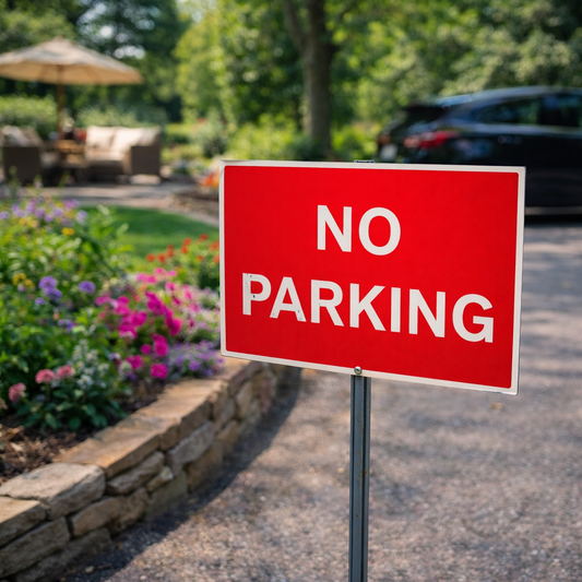 No Parking Traffic Signs – 1mm Rigid Plastic & Aluminium – Indoor/Outdoor Use
