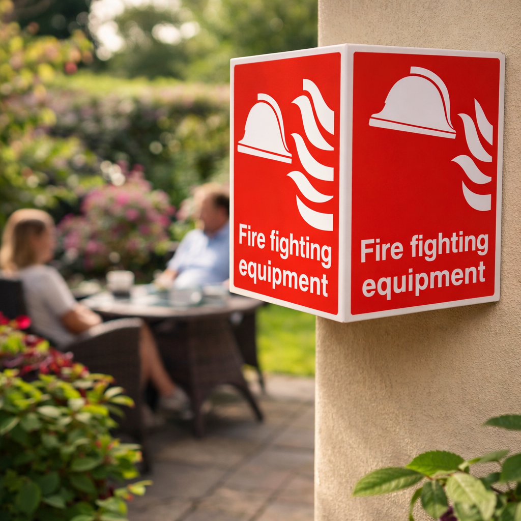 Fire Equipment Projecting Sign – 150mm x 200mm – Rigid Plastic – Indoor/Outdoor