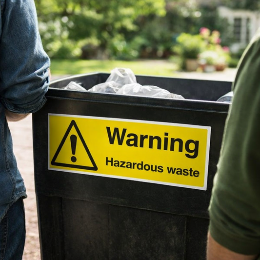 Hazardous Waste Safety Signs – 1mm Rigid Plastic – Indoor/Outdoor Use