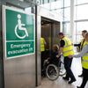 Emergency Evacuation Lift Sign – Durable Material – Industrial & Commercial Use