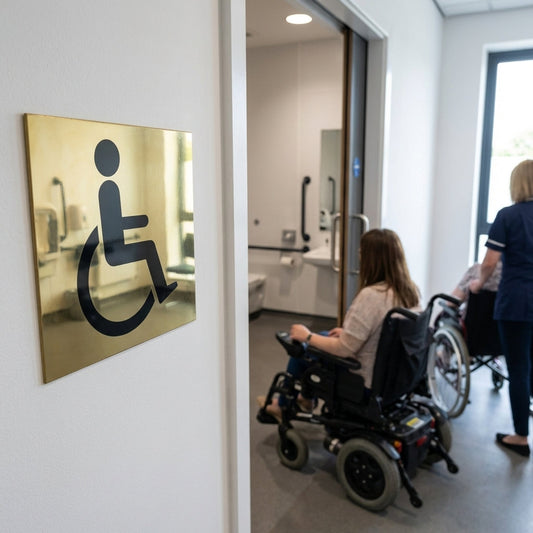 Disabled Toilets Symbol Signs – Durable & Weather Resistant – Indoor/Outdoor Use