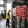Employees Are Positively Forbidden to Ride on This Lift Safety Sign – 1mm Rigid Plastic – Indoor/Outdoor Use