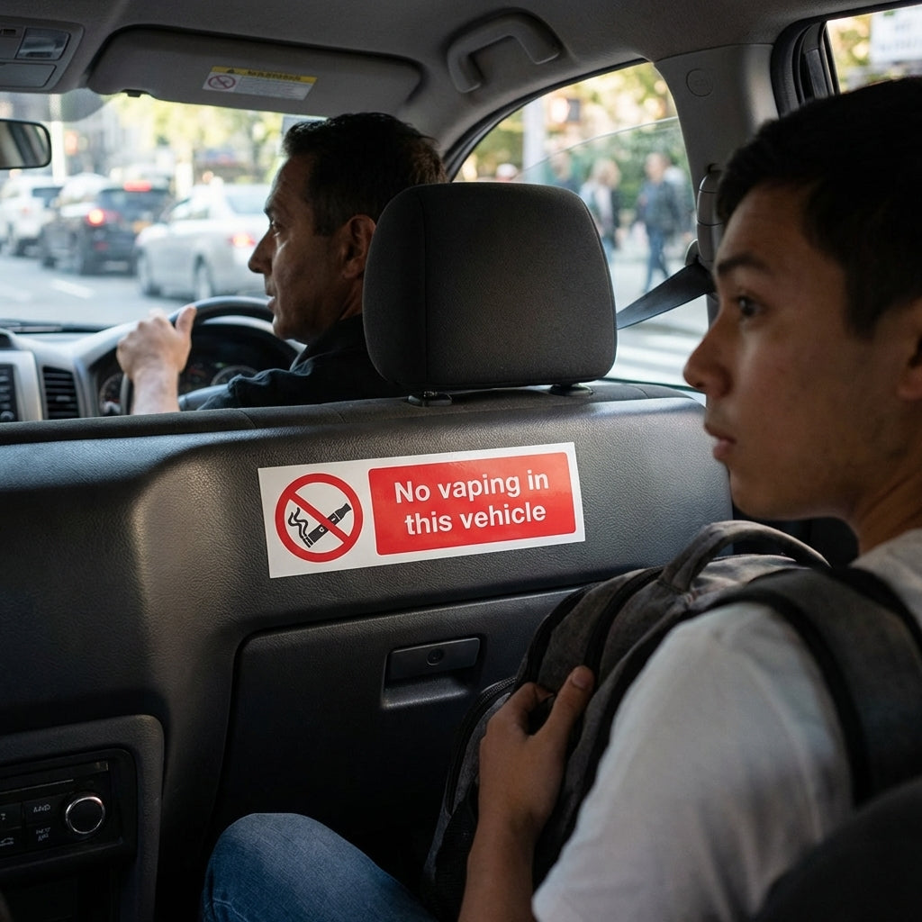No Vaping Sign – Self-Adhesive Vinyl – Indoor Use