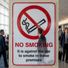 No Smoking Sign – Rigid Plastic, Self-Adhesive Vinyl, Aluminium – Indoor/Outdoor Use