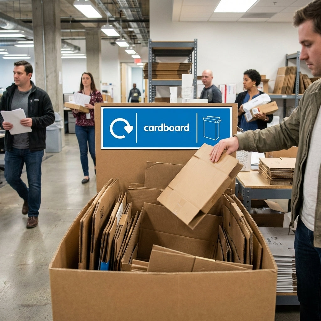 Recycling Sign – Cardboard – 1mm Rigid Plastic – Indoor/Outdoor Use
