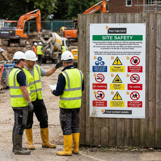 Custom Site Safety Sign – 9 Messages – Durable Correx – Industrial Use