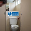 Please Flush Toilet Sign – 1mm Rigid Plastic – Indoor/Outdoor