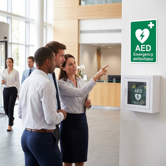 AED Emergency Defibrillator Safety Signs – ISO 7010 Compliant – Workplace Safety