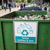 Recycling Sign for Glass Bottles & Jars – Indoor/Outdoor Use
