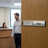 Door Slider Signs – 300mm x 40mm – Anodised Aluminium – Indoor/Outdoor