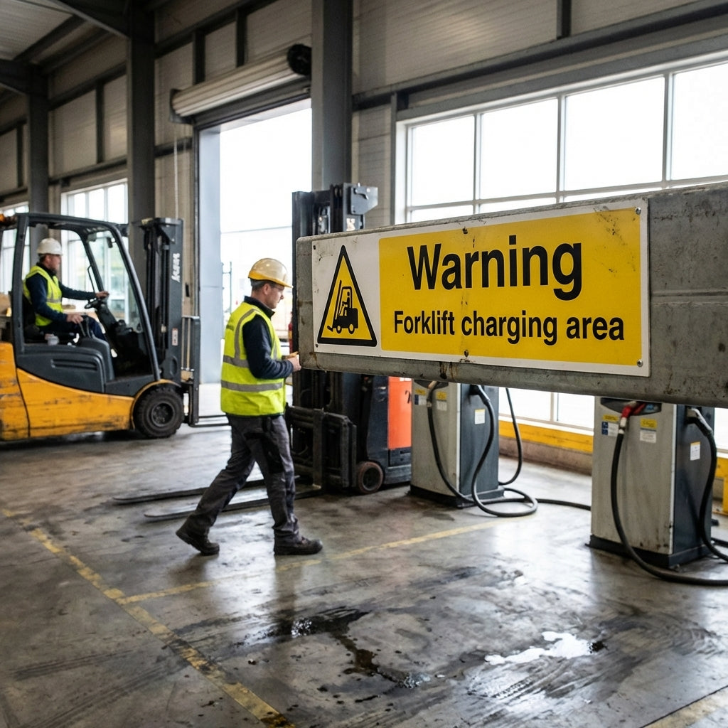 Forklift Charging Area Warning Signs – 1mm Rigid Plastic – Indoor/Outdoor Use