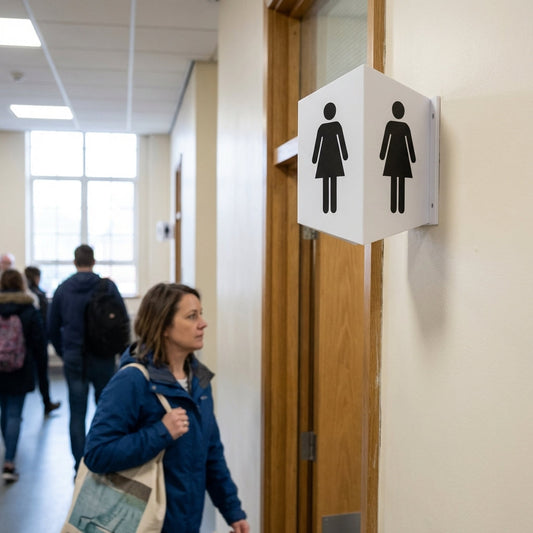 Ladies Toilets Symbol Sign – 150mm x 200mm – Rigid Plastic – Indoor/Outdoor