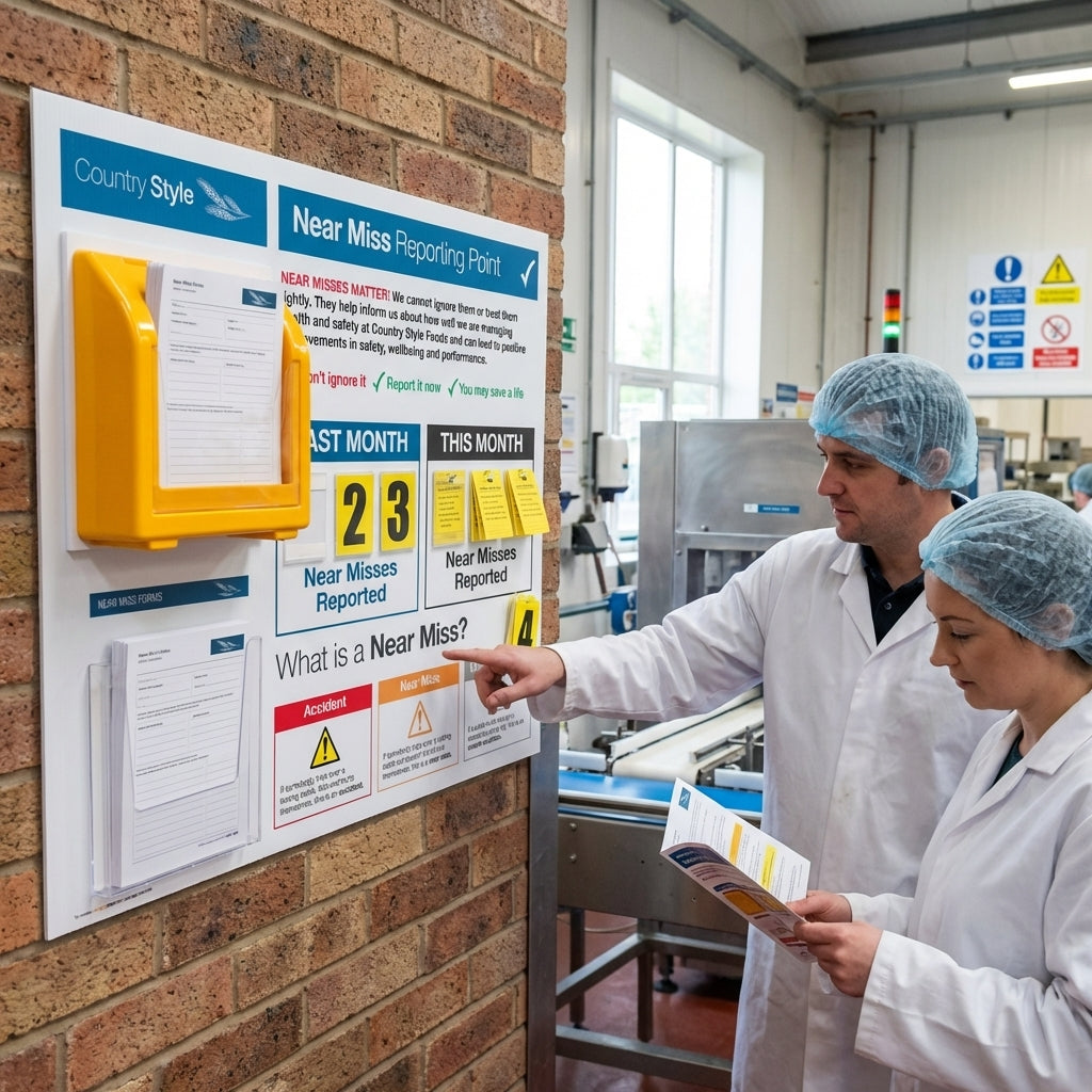 Near Miss Reporting Point – 950 x 830mm – Durable Rigid Plastic – Workplace Safety