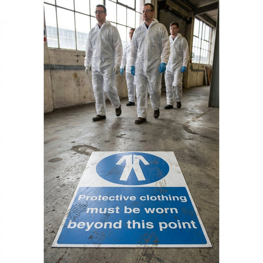 Protective Floor Graphic – 400mm x 600mm – Polycarbonate – Industrial Use