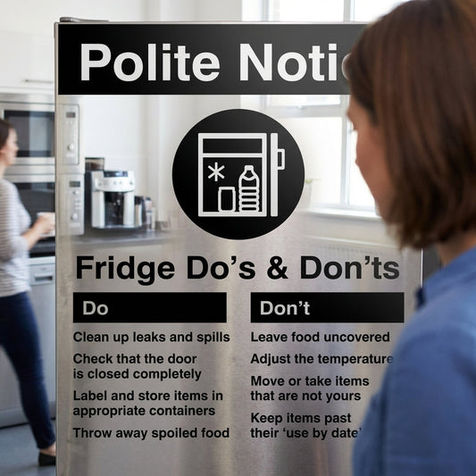 Refrigerator Safety Signs – 1mm Rigid Plastic & Vinyl – Indoor/Outdoor Use