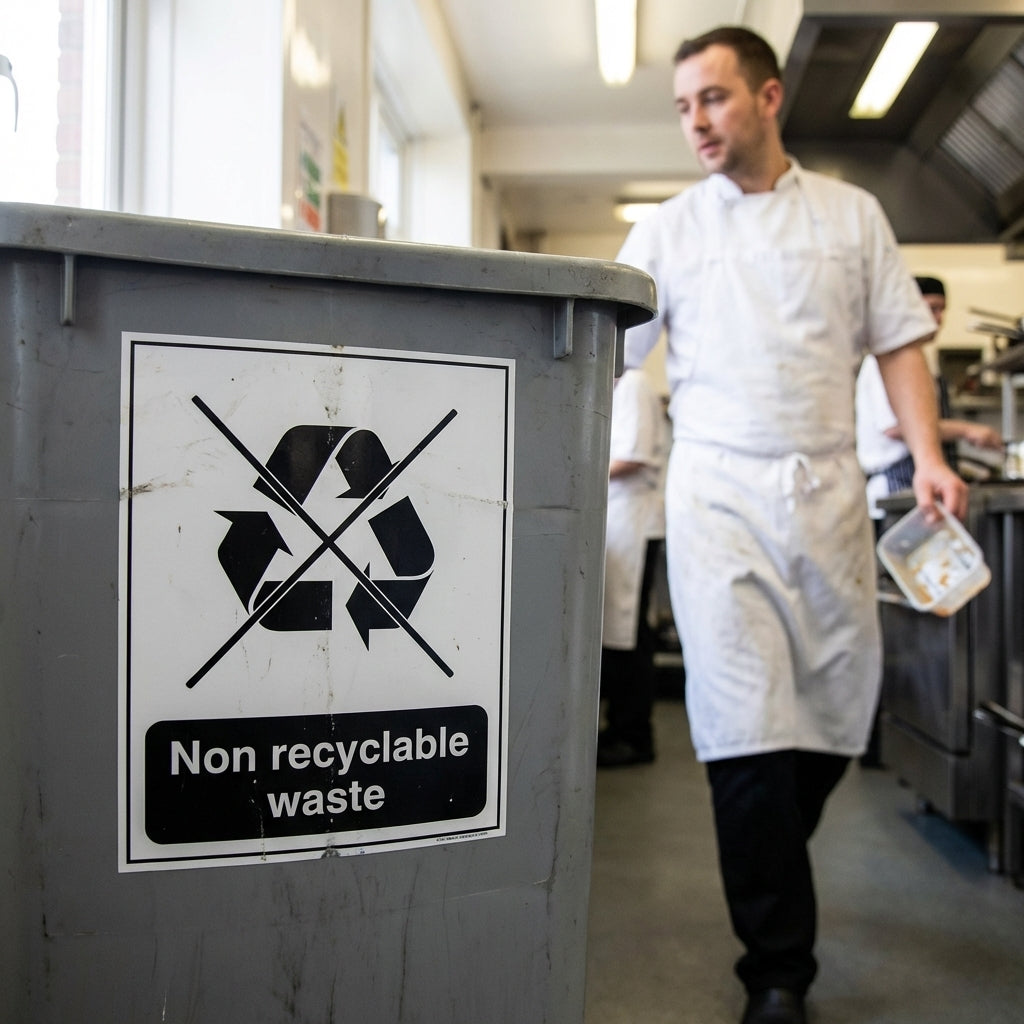 Non Recyclable Waste Signs – Durable Material – Industrial Use