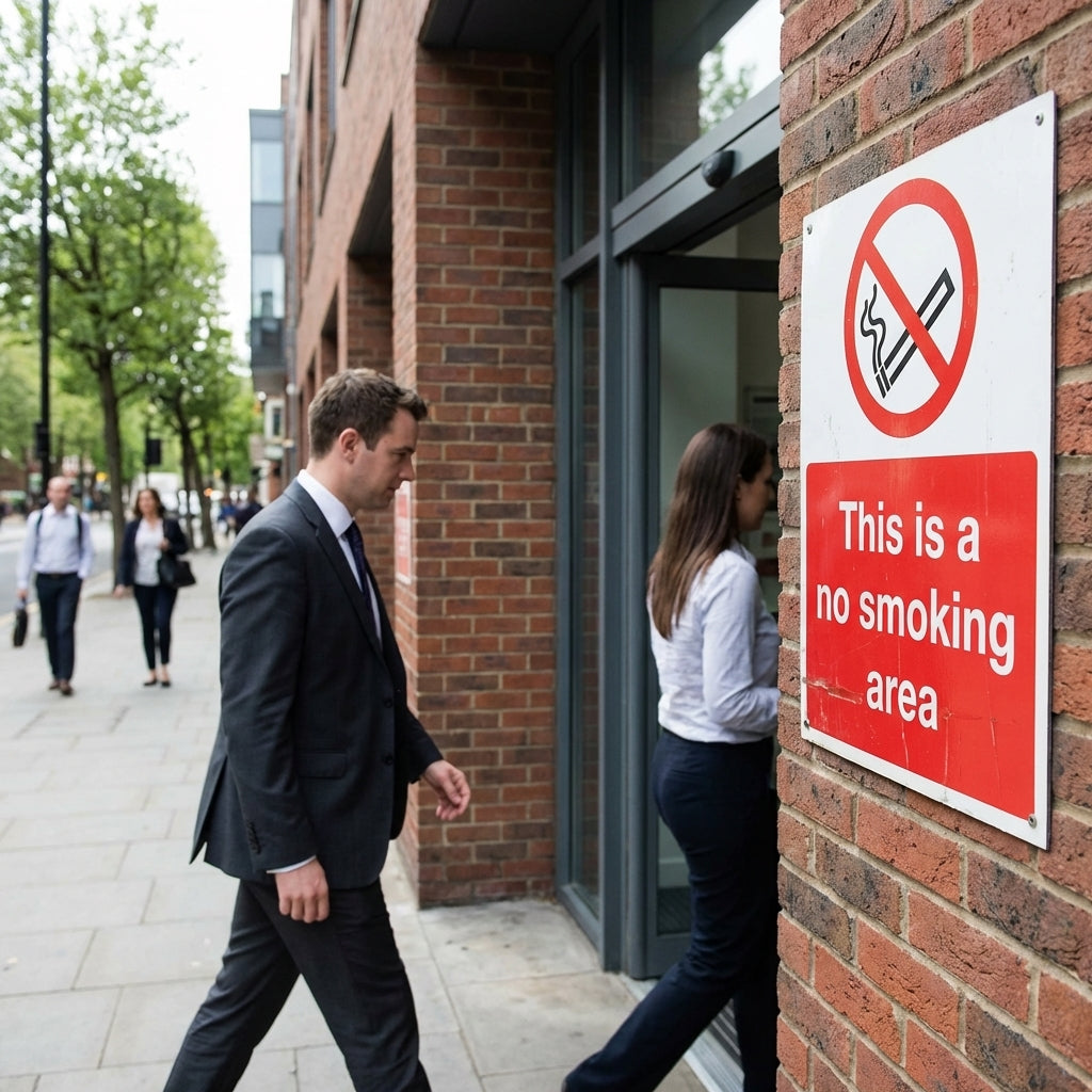 No Smoking Area Safety Sign – 1mm Rigid Plastic – Indoor/Outdoor Use