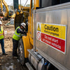 Caution Work In Progress Sign – Rigid Plastic – Indoor & Outdoor Use