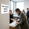 All Visitors Please Sign In Safety Sign – 1mm Rigid Plastic – Durable & Weather Resistant – Indoor/Outdoor