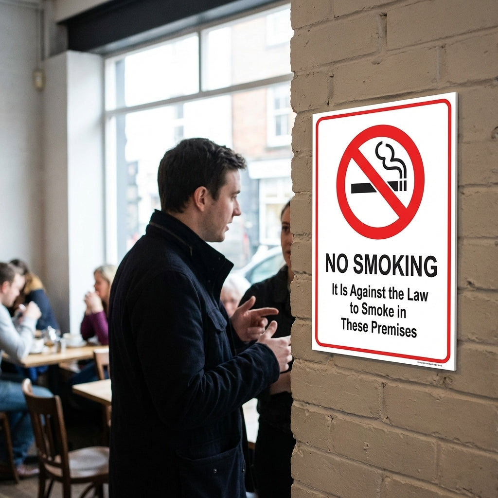 No Smoking Signs – A5 – Rigid Plastic – Indoor/Outdoor Use