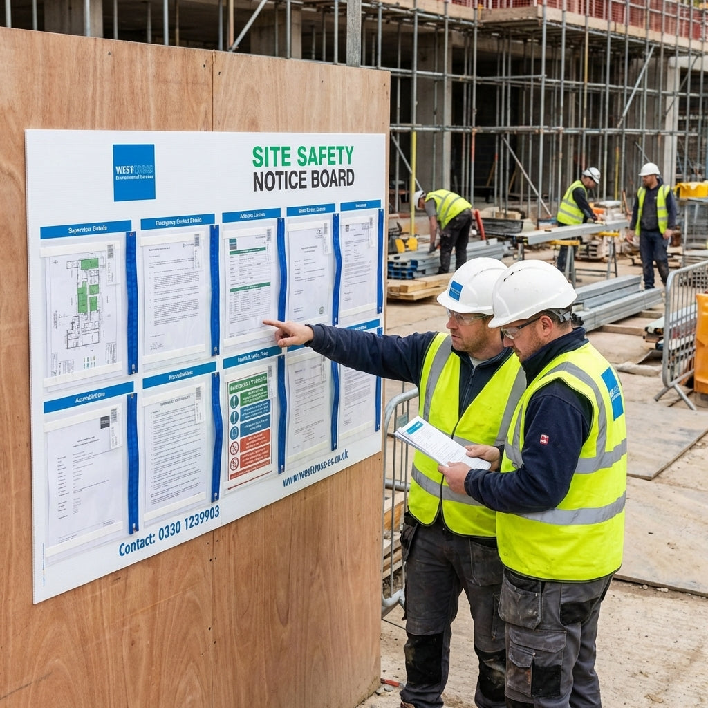 Site Safety Notice Board – 1400 x 1000mm – Dust & Water Resistant – Industrial Use