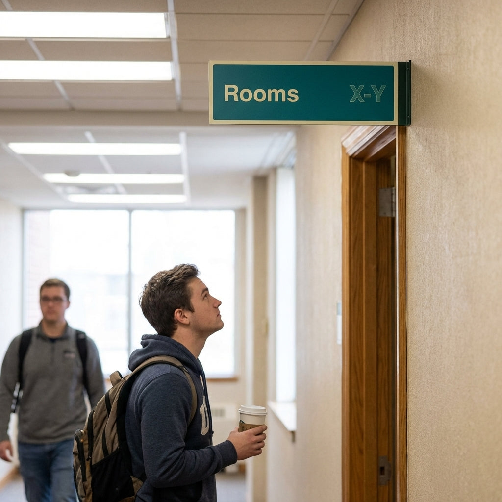 Room Number Identification Signs – 450mm x 150mm – Glow-in-the-Dark – Residential Use