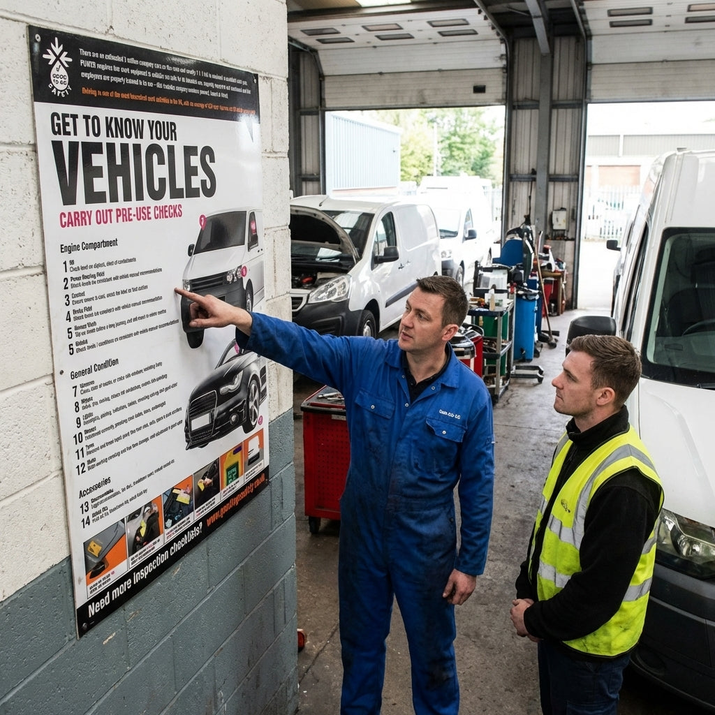Fleet Vehicle Inspection Poster – 420mm x 594mm – Synthetic Paper – Indoor/Outdoor Use