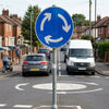 Mini Roundabout Reflective Traffic Sign – 600mm – 3mm Aluminium – Outdoor Use