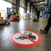 No Forklifts Symbol Floor Graphic – 400mm Diameter – Polycarbonate – Industrial Use