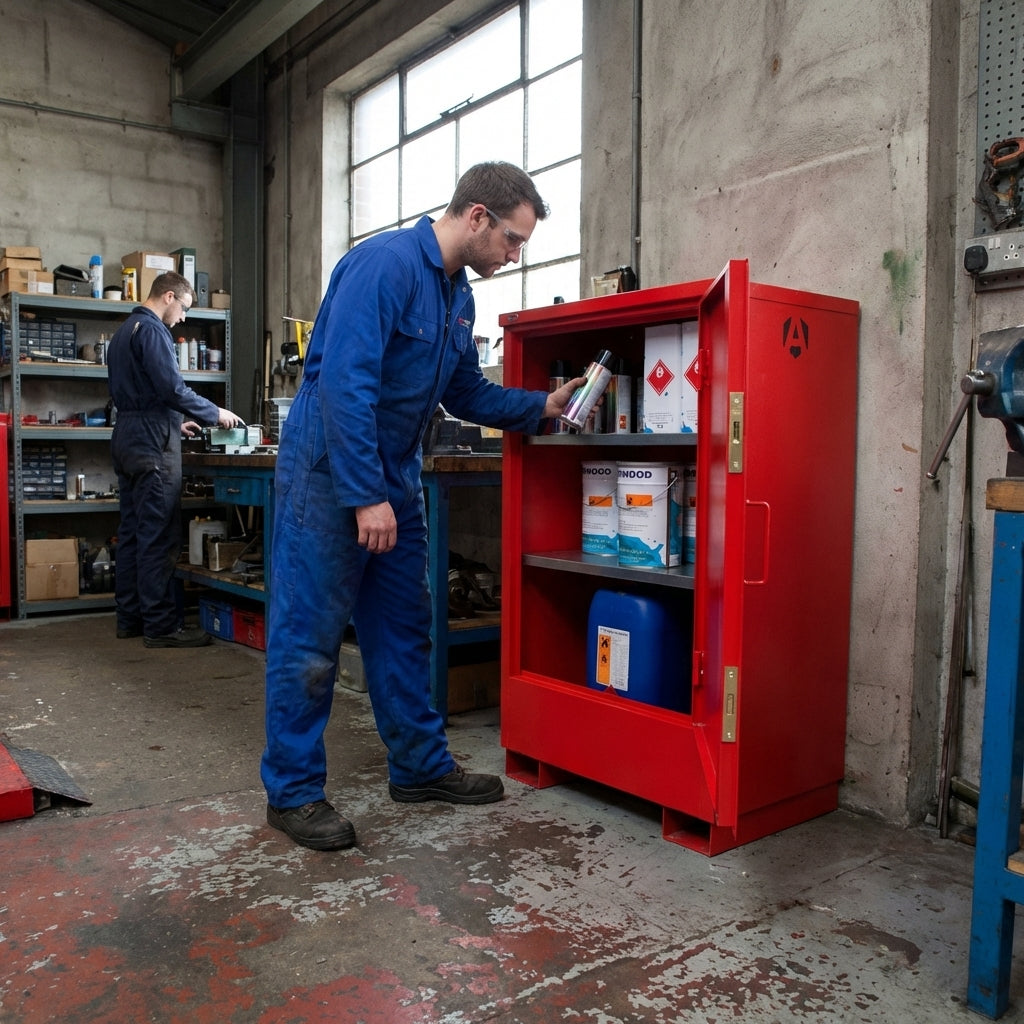 Flammable Storage Cabinet – 800x585x1250mm – Heavy Duty Steel – Industrial Use